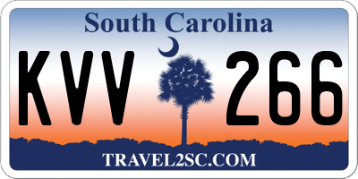 SC license plate KVV266