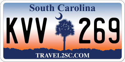 SC license plate KVV269