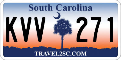 SC license plate KVV271