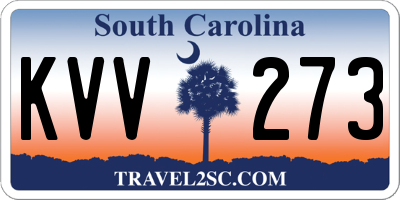 SC license plate KVV273