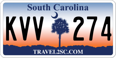 SC license plate KVV274