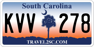 SC license plate KVV278