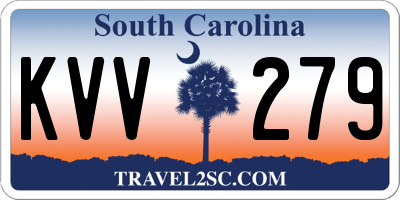 SC license plate KVV279