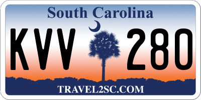 SC license plate KVV280