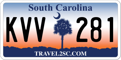 SC license plate KVV281
