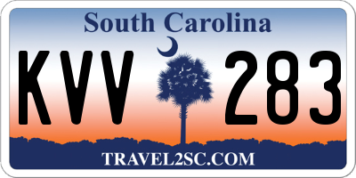 SC license plate KVV283