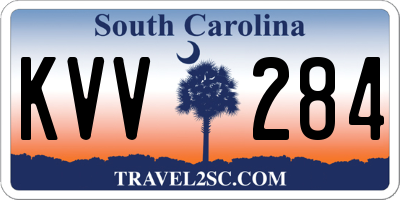 SC license plate KVV284