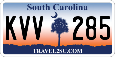 SC license plate KVV285