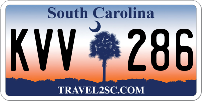 SC license plate KVV286