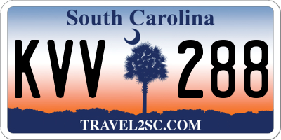 SC license plate KVV288