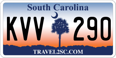 SC license plate KVV290