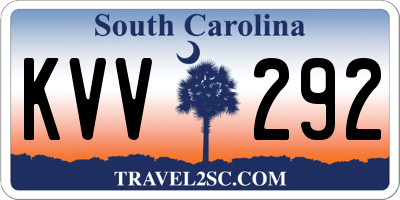SC license plate KVV292