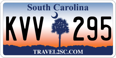 SC license plate KVV295