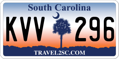 SC license plate KVV296