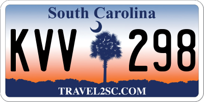 SC license plate KVV298