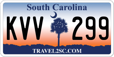 SC license plate KVV299
