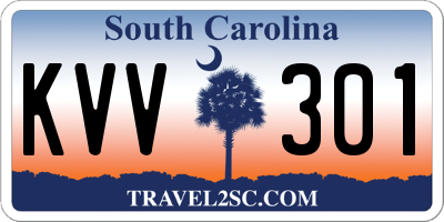 SC license plate KVV301