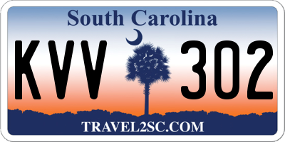 SC license plate KVV302