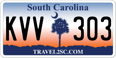SC license plate KVV303