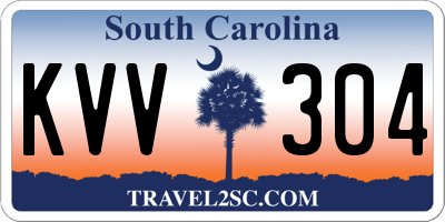 SC license plate KVV304