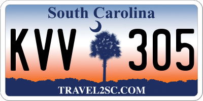 SC license plate KVV305