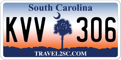 SC license plate KVV306