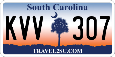 SC license plate KVV307