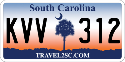 SC license plate KVV312