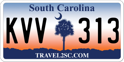 SC license plate KVV313