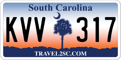 SC license plate KVV317