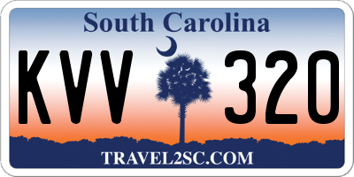 SC license plate KVV320