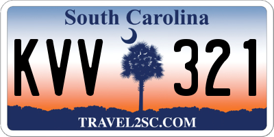SC license plate KVV321