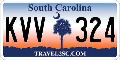 SC license plate KVV324