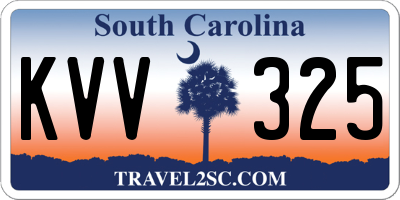 SC license plate KVV325