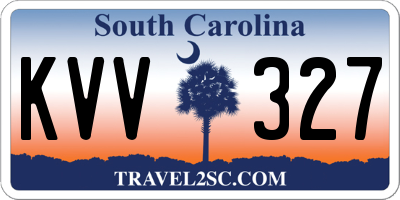 SC license plate KVV327