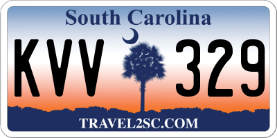 SC license plate KVV329