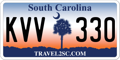 SC license plate KVV330