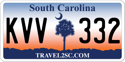 SC license plate KVV332