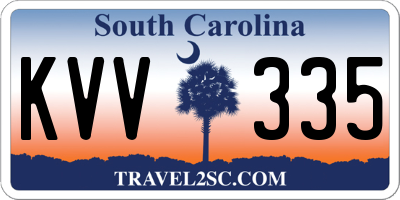 SC license plate KVV335