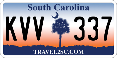 SC license plate KVV337
