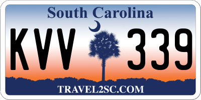 SC license plate KVV339