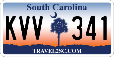 SC license plate KVV341