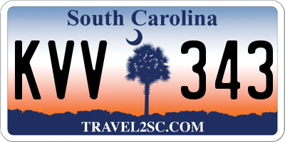 SC license plate KVV343