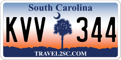 SC license plate KVV344