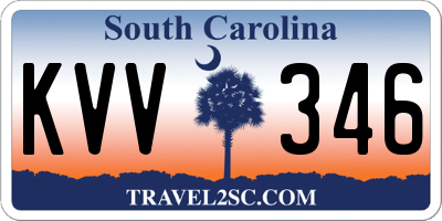 SC license plate KVV346