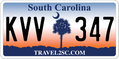 SC license plate KVV347