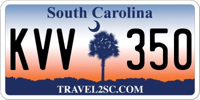 SC license plate KVV350