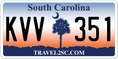 SC license plate KVV351