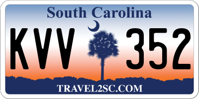 SC license plate KVV352