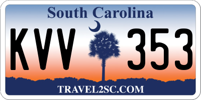 SC license plate KVV353